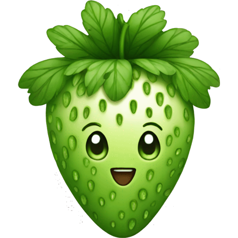 green strawberry emoji