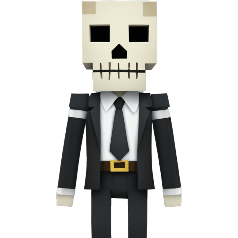 minecraft skeleton with a suit get emoji