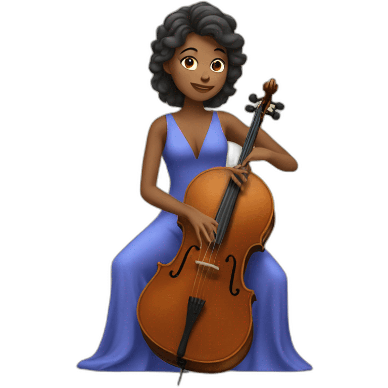 Woman playing cello emoji