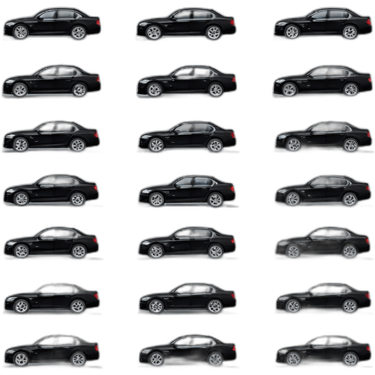 Voiture BMW e60 m5 en noire avec les phare allumé emoji