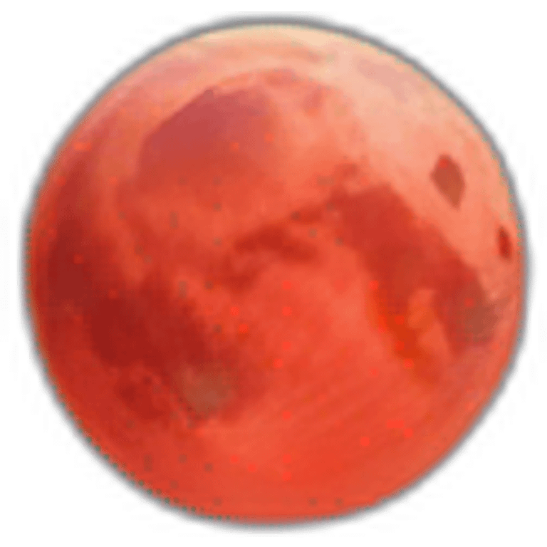 One full red moon emoji