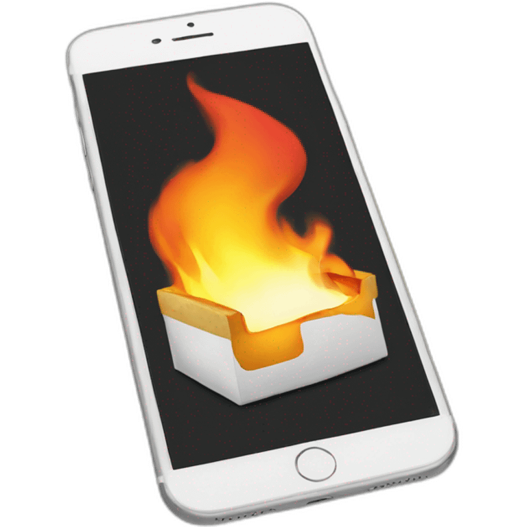 iphone on fire emoji