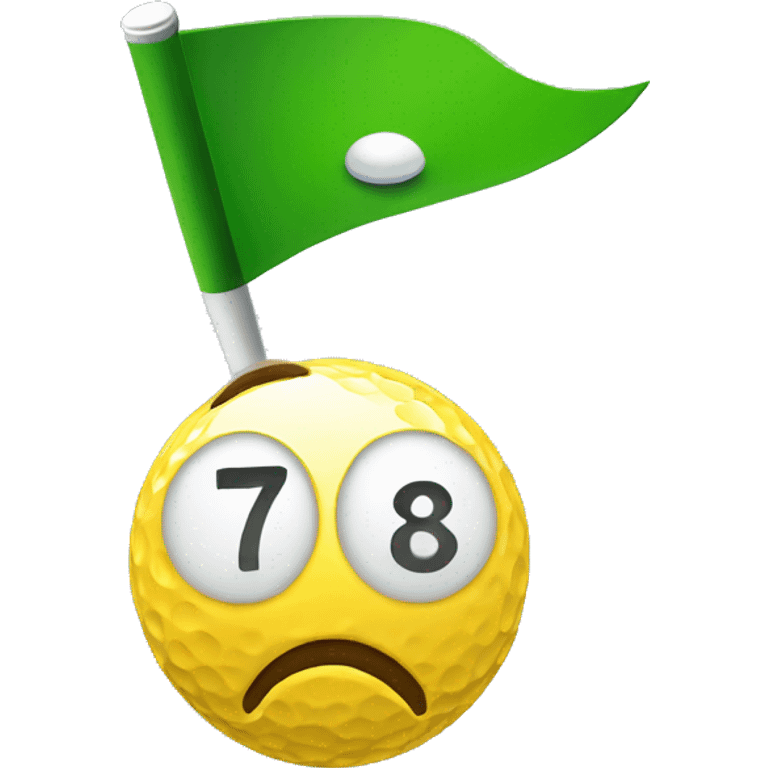 Golfer hitting a hole in one emoji