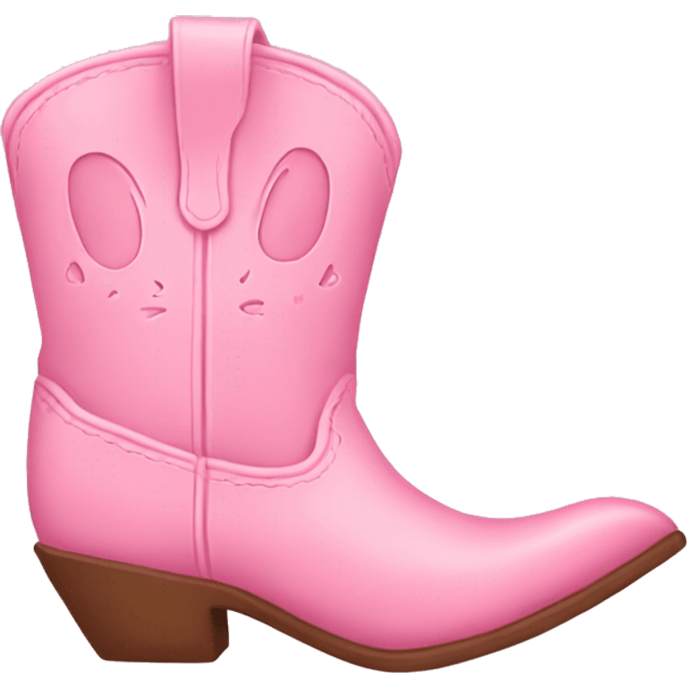 Baby pink cowboy boot emoji