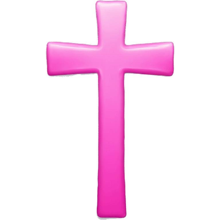 Pink Christian cross emoji