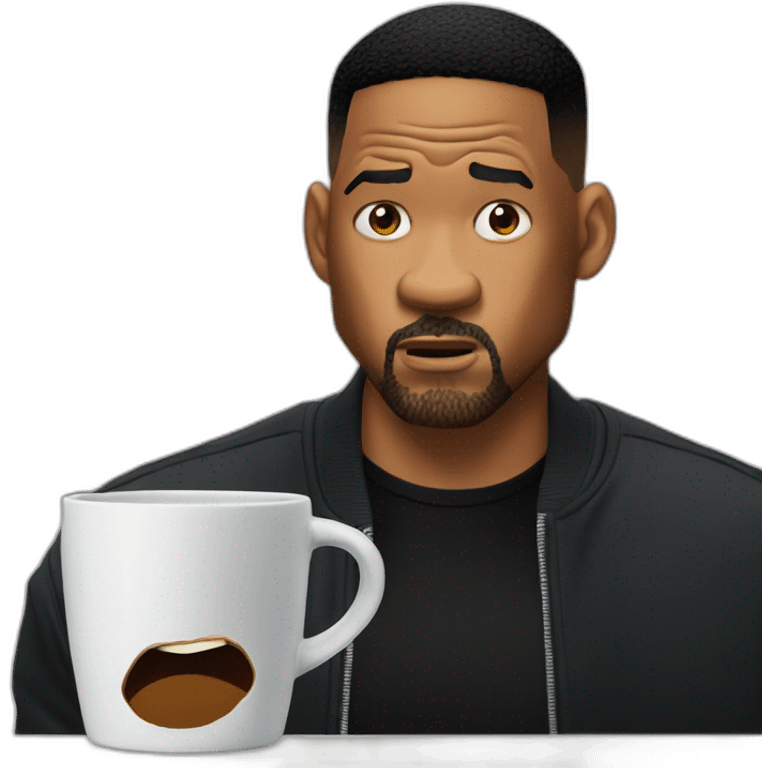 will smith angry behind is coffee emoji