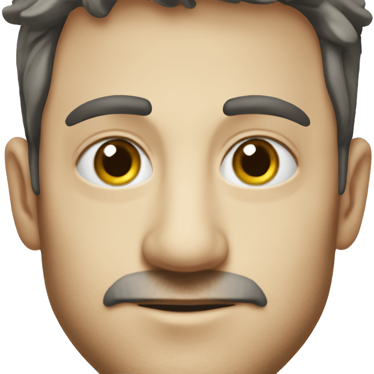 man with strabismus that looks like pierre Niney  emoji