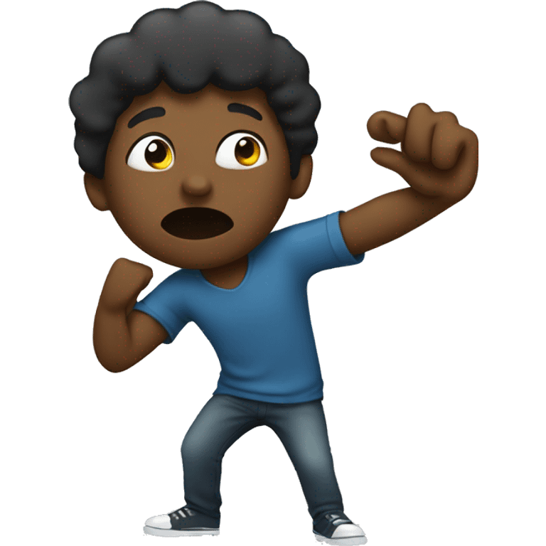 black person dabbing emoji