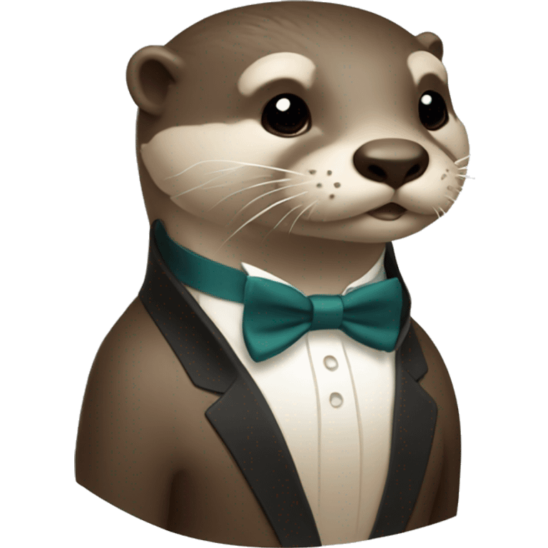 Otter with a bow tie emoji