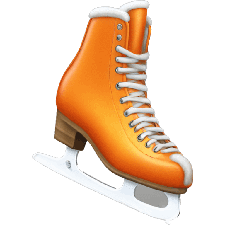 Orange ice skates realistic  emoji