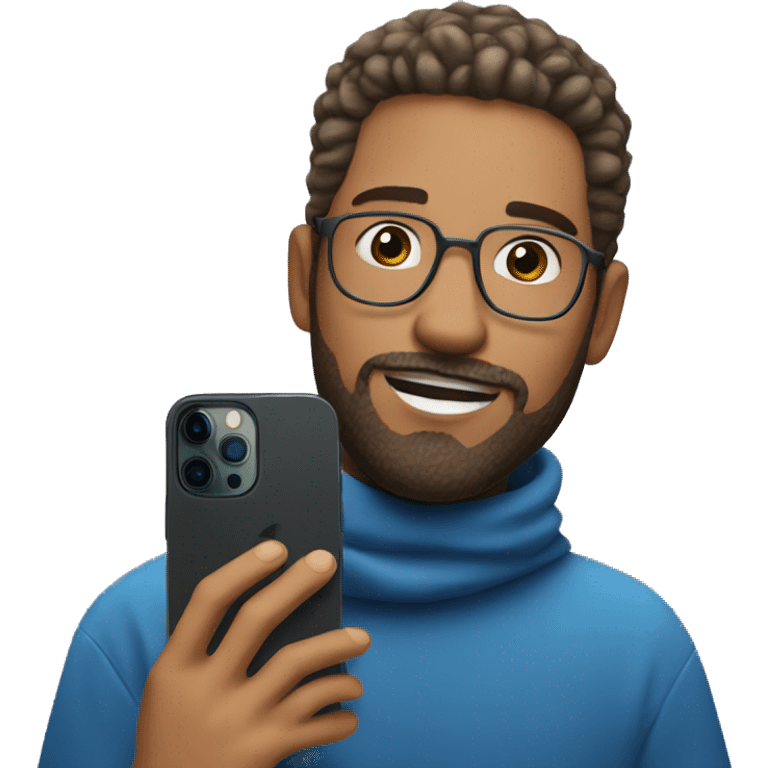 chill guy with iphone 12 pro emoji