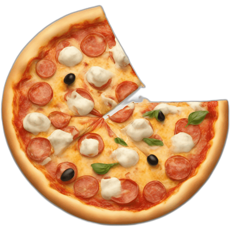 pizza in transparent backgroung emoji