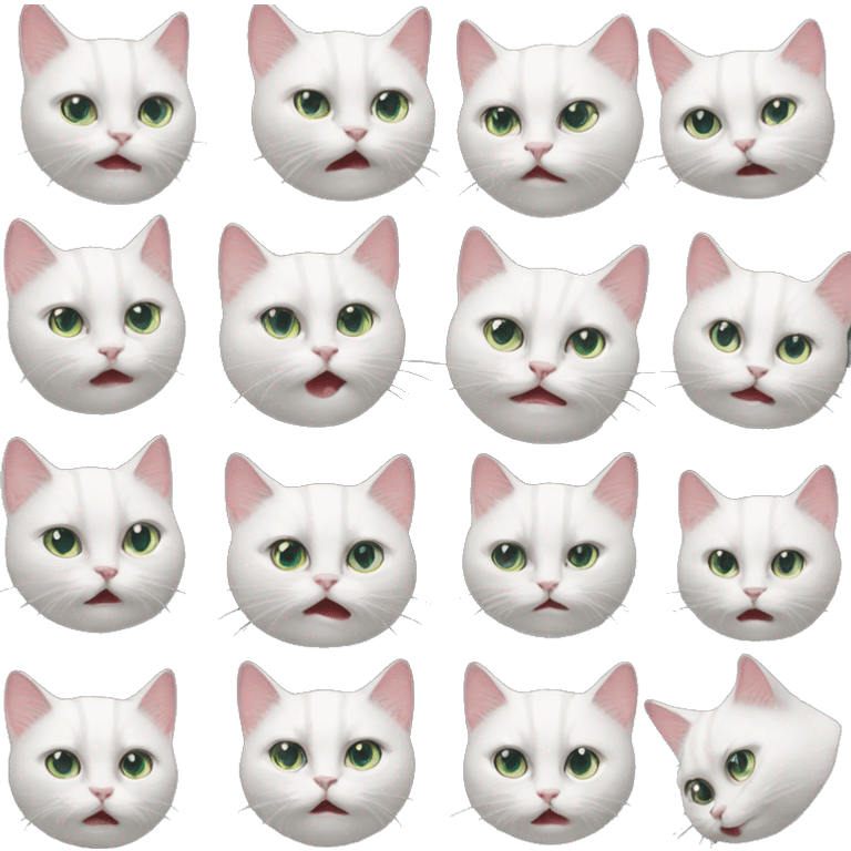 White Cat behaviour  emoji