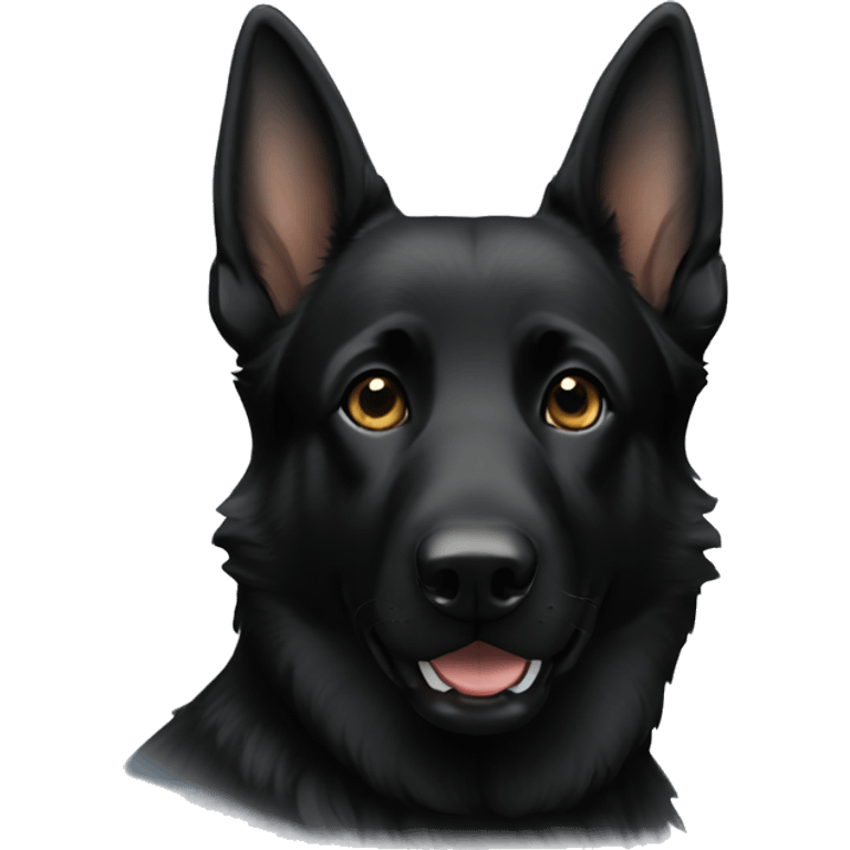 all black german shepherd emoji