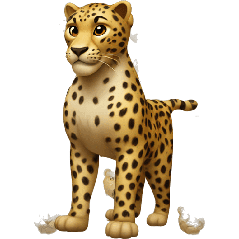 leopar ve cocugunu yap emoji