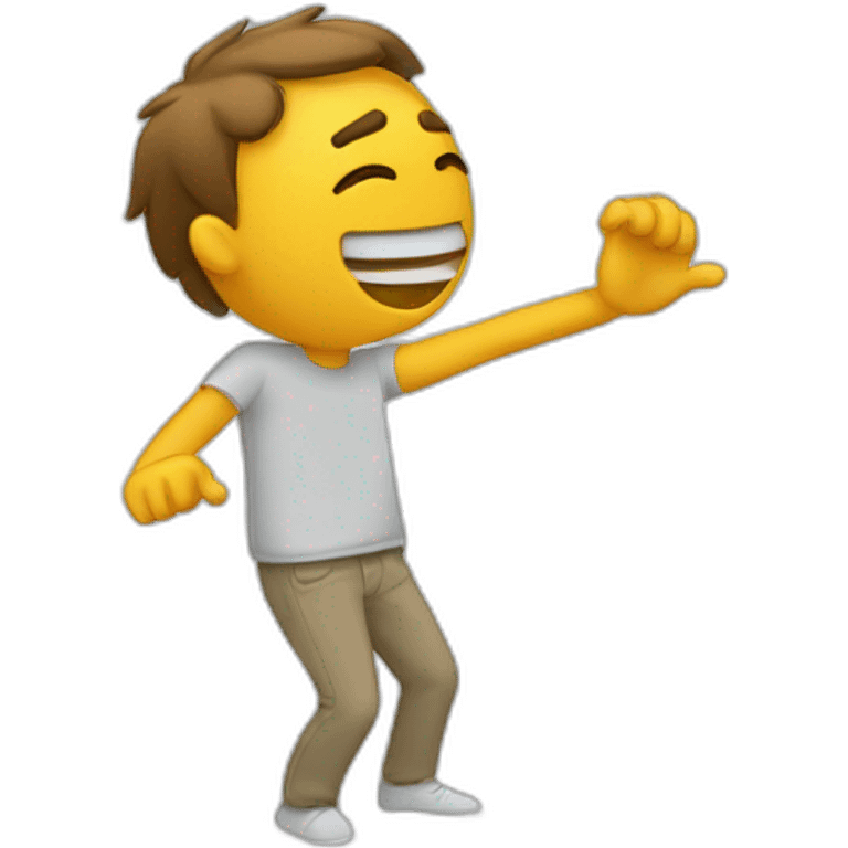 Homme qui fait un dab emoji