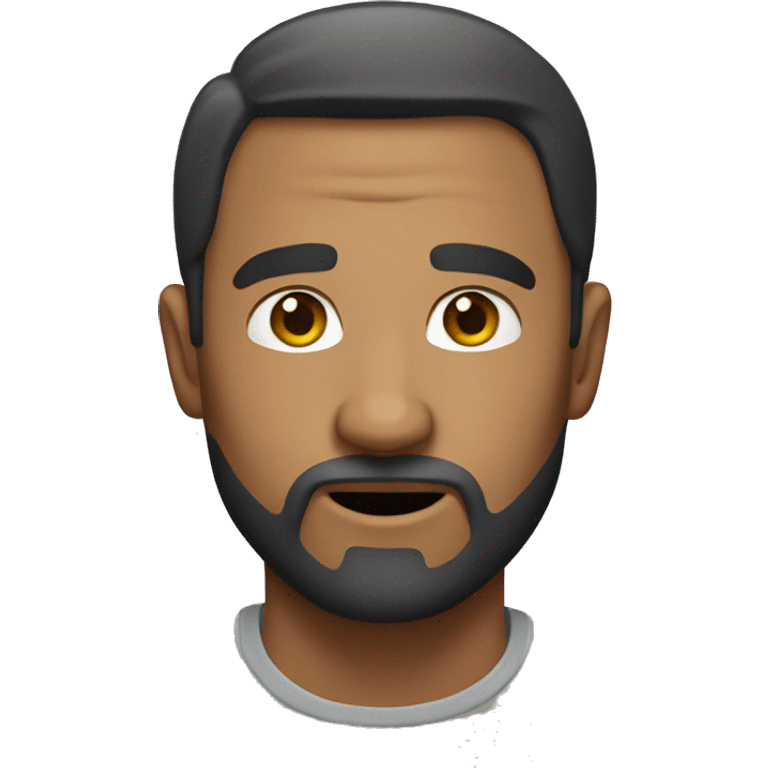 a default emoji of a man but he is on a sca emoji