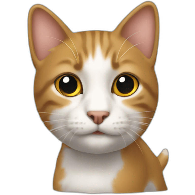 Un chat sur un chien  emoji