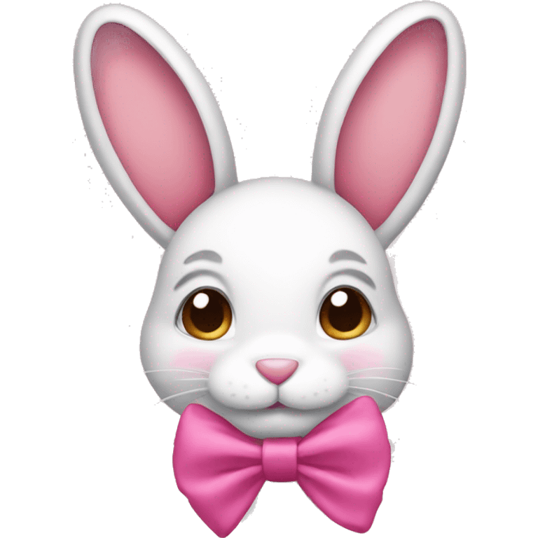 pink bunny with a bow emoji