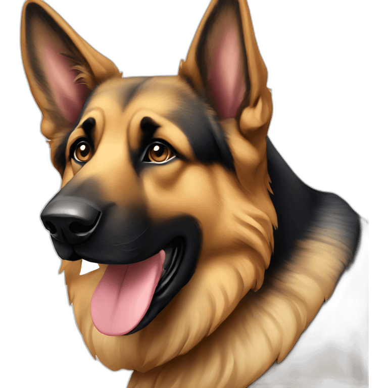 German shepherd dog sitting emoji