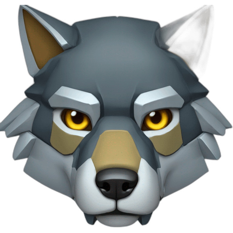 mecha wolf head emoji