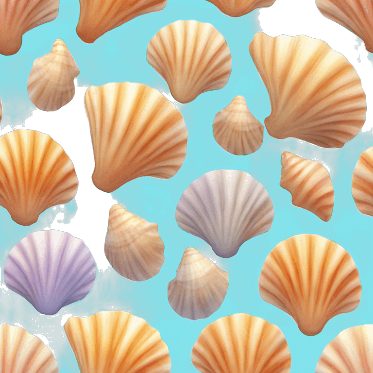 Seashell pretty colors emoji