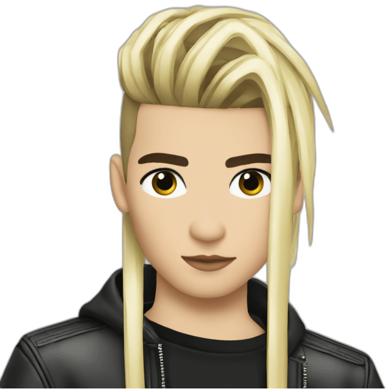 Bill Kaulitz blonde hair straight emoji