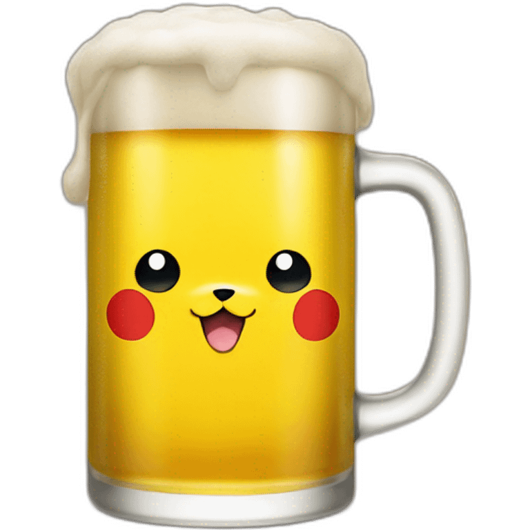 Pikachu beer emoji