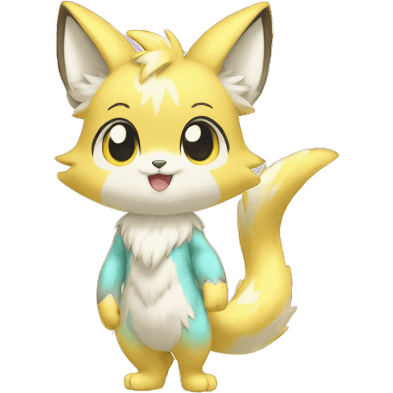 Anthro-Pastel-Fur-Sona-Chibi-Shiny-Fakémon full body emoji