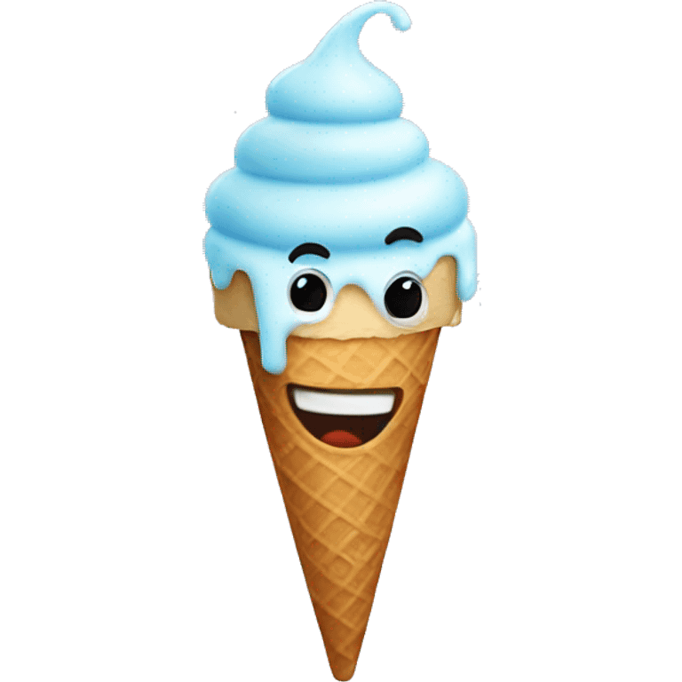 Dancing ice cream emoji