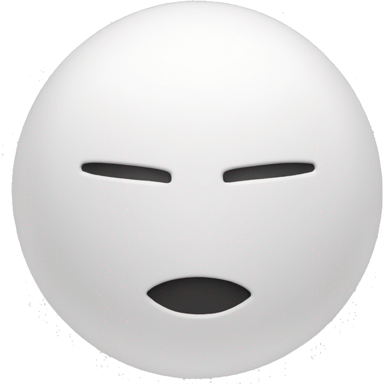 a white sphere that has face and body emoji