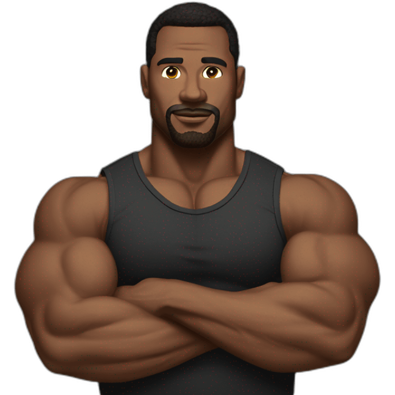 big d randy black shirt musculer emoji