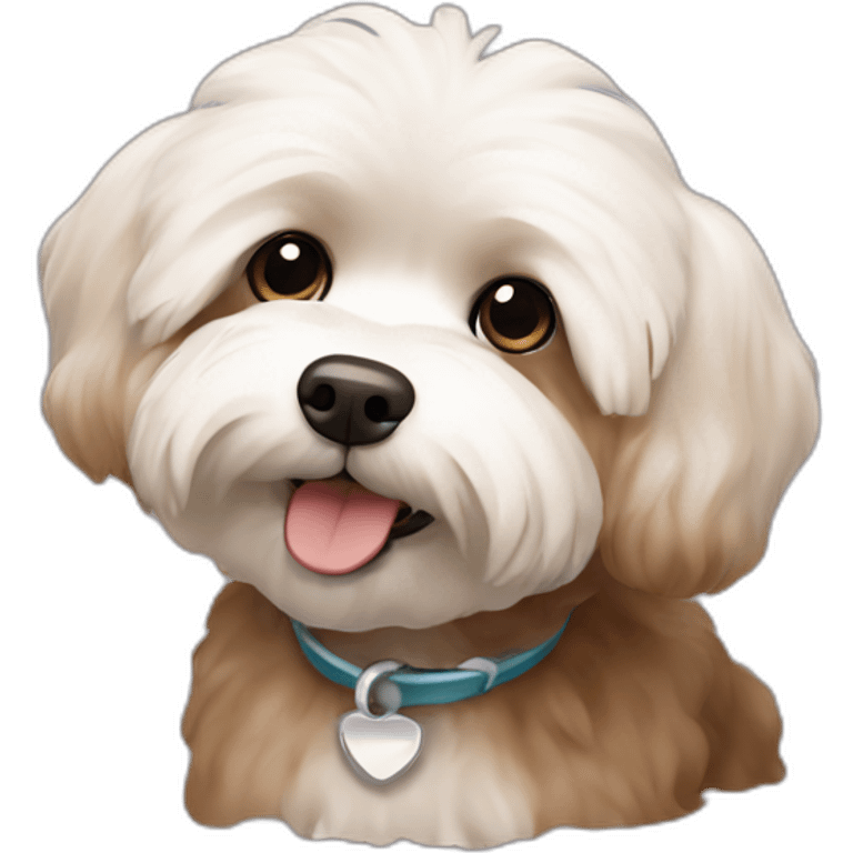 brown bichon-havanese emoji