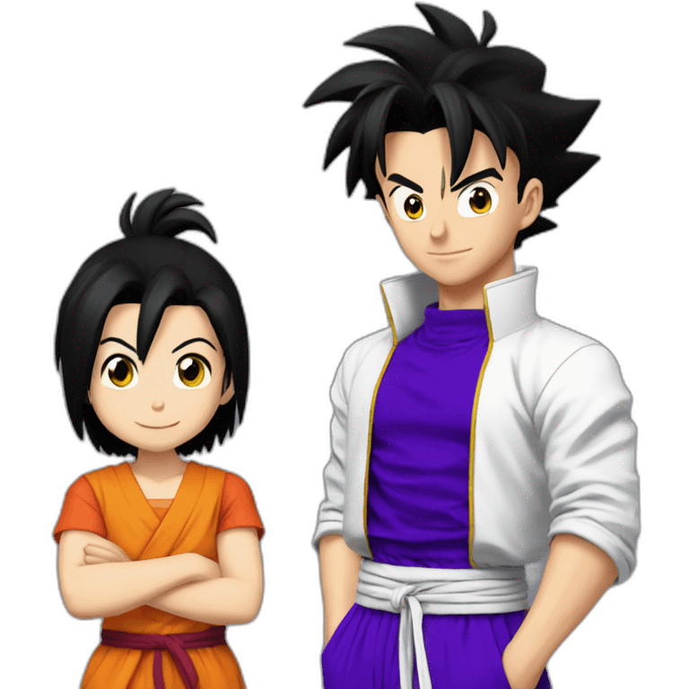 gohan with videl emoji