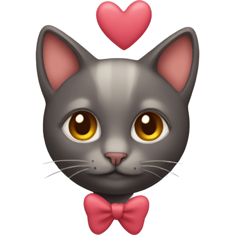 Cat with hearts emoji