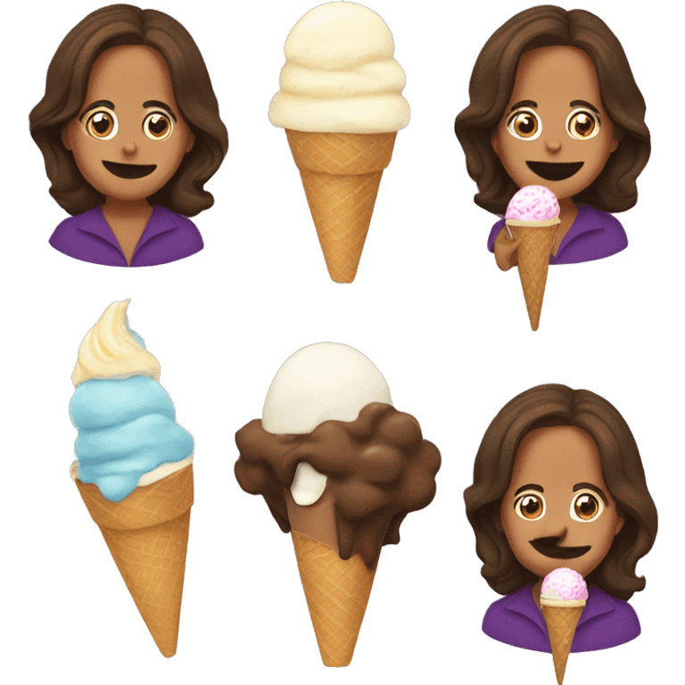 kamala harris eating ice cream emoji