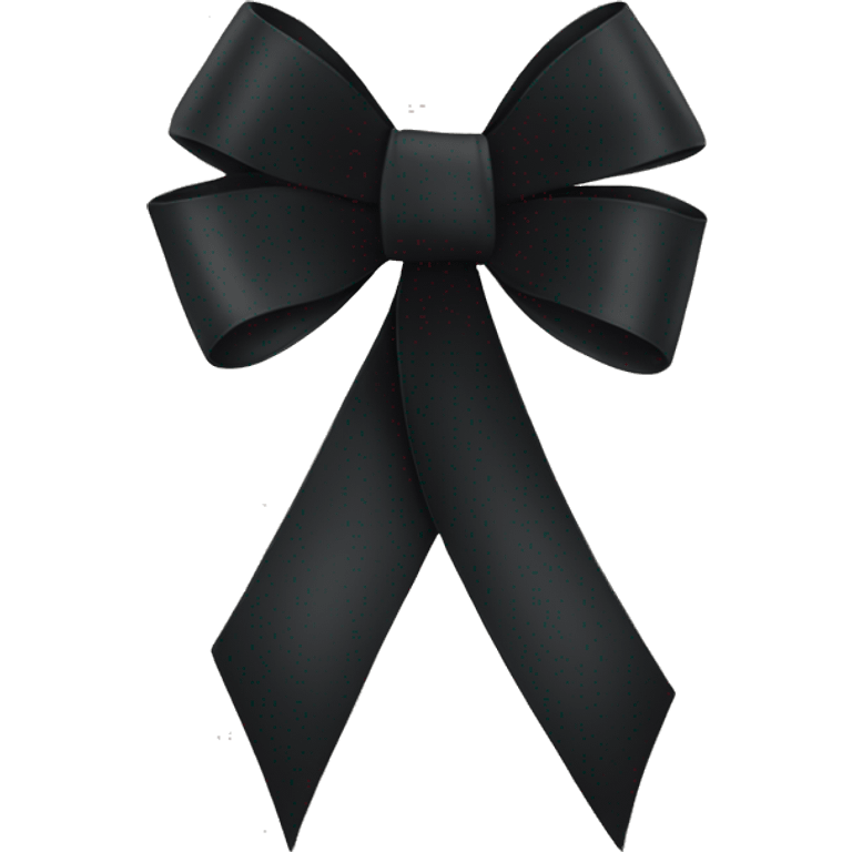 black ribbon tied in a bow emoji