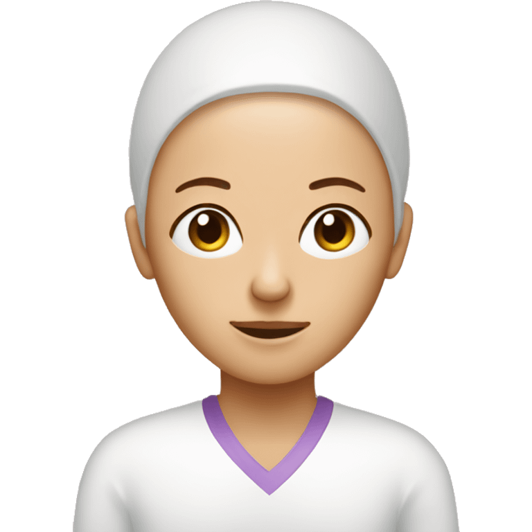 A person with cancer receiving chemo emoji