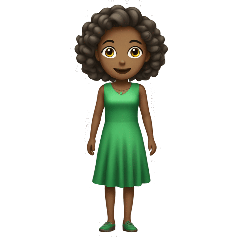 girl in green dress emoji