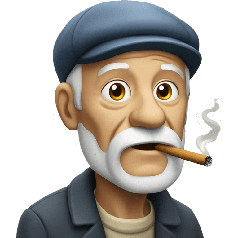 Old man smoking emoji