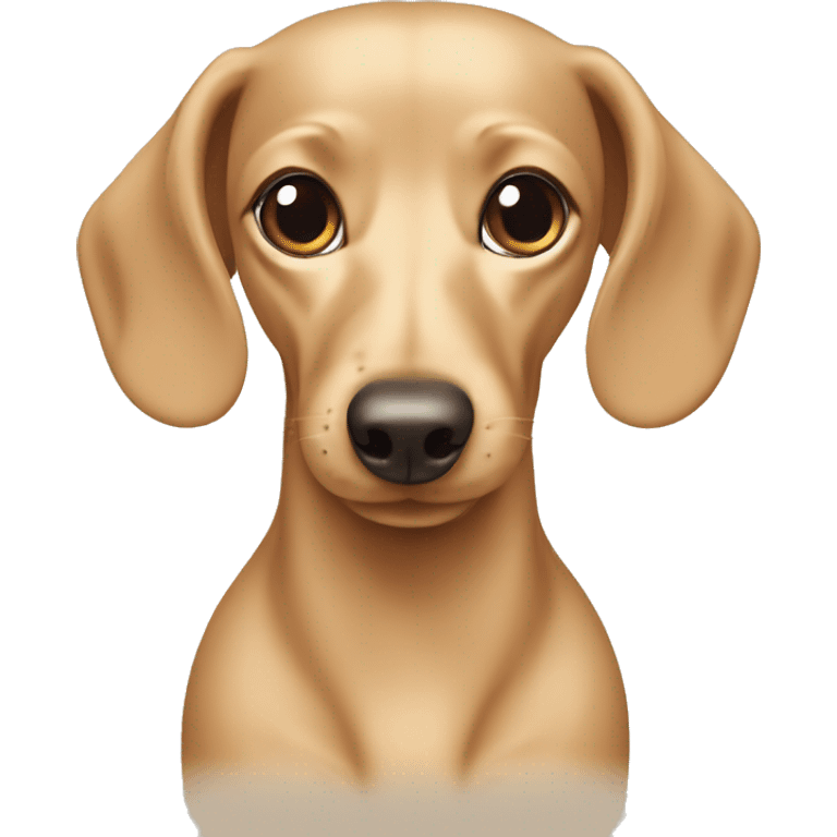 Cream colored dachshund emoji