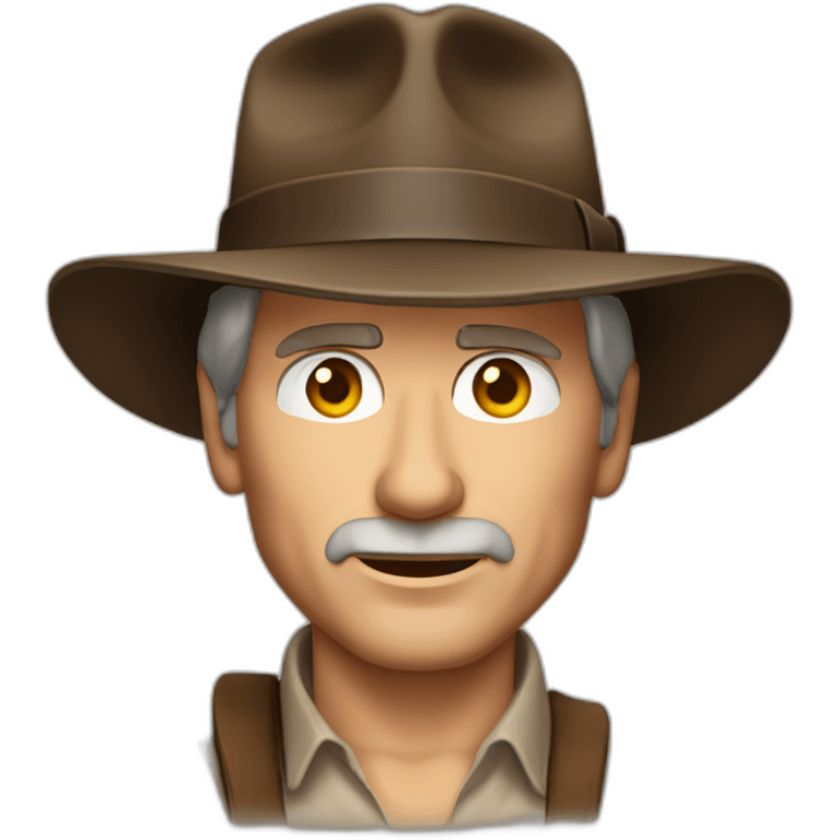 A TOK emoji of Harrison Ford as Indiana Jones. No patterns emoji