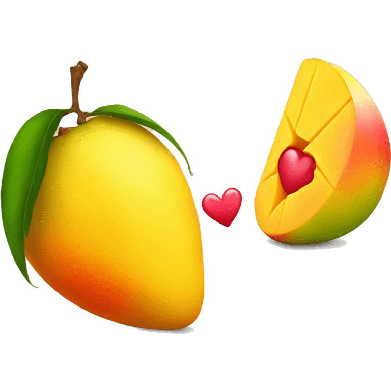 broken heart but a mango emoji