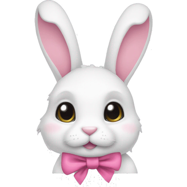 Bunny with a pink little bow emoji