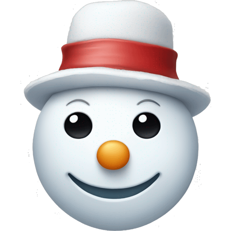 Snowman whit a Christmas hat  emoji