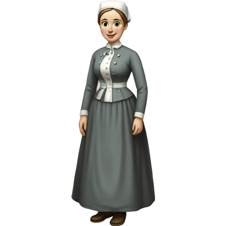 Full-length nurse 1870 emoji