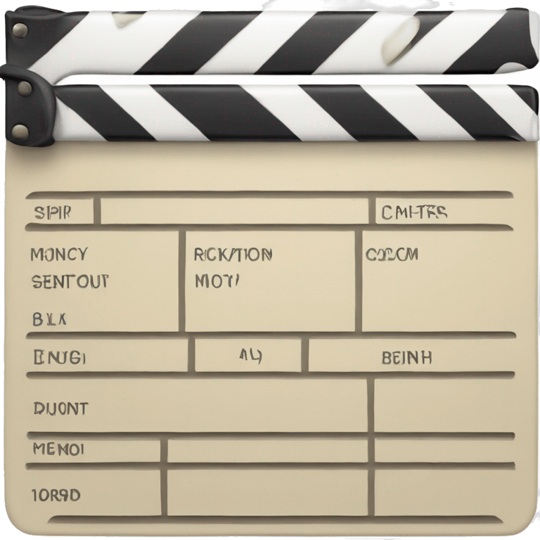 light beige clapperboard  emoji