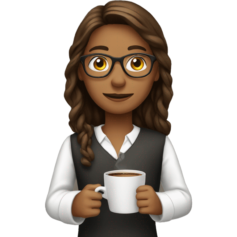 tutor with coffee emoji