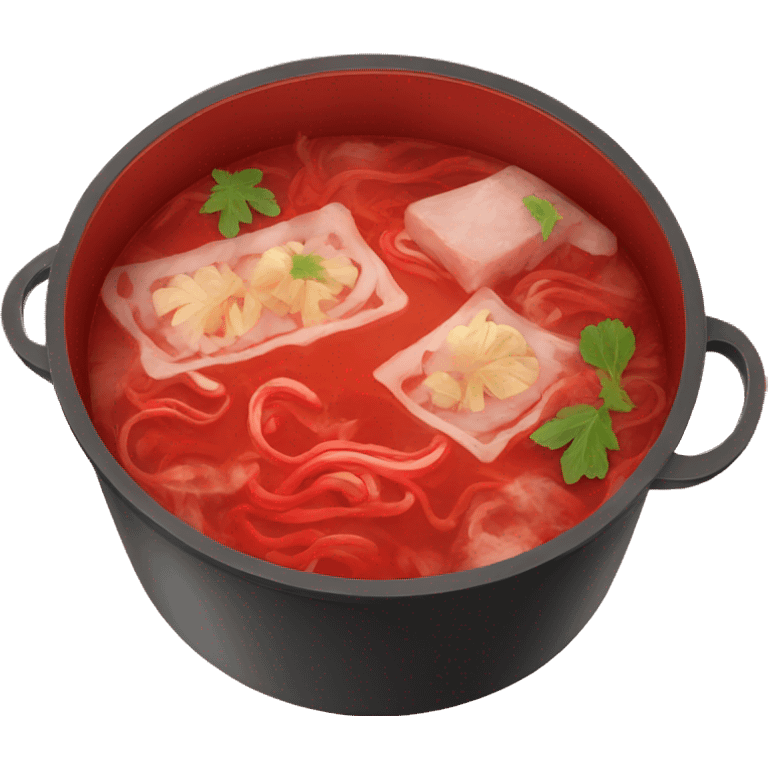 red hotpot emoji