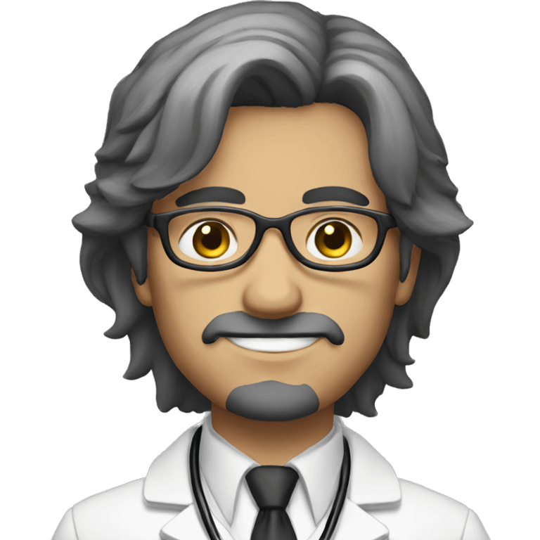 male goth doctor with glasses emoji